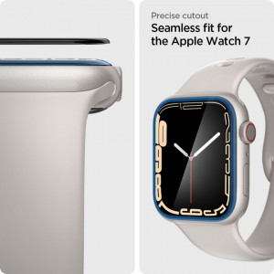 Folie pentru Apple Watch 7 / 8 41mm (set 2) - Spigen ProFlex EZ Fit - Black - Img 7