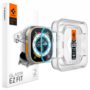Folie pentru Apple Watch Ultra / Ultra 2 (set 2) - Spigen Glas.TR EZ FIT - Clear - Img 1