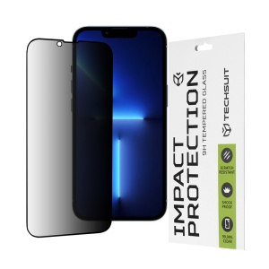 Folie pentru iPhone 13 Pro Max / iPhone 14 Plus - Techsuit 111D Privacy FullÂ Glue - Black