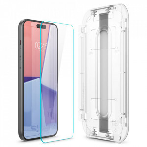Folie pentru iPhone 15 - Spigen Glas.tR EZ FIT - Clear - Img 6