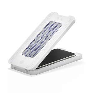 Folie pentru iPhone 16 Pro Max cu Aplicator - Blueo Crystal Anti-Scratch Glass - Black - Img 4