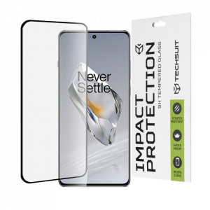 Folie pentru OnePlus 12 - Techsuit 111D Full Cover / Full Glue Glass / 3D Curved Screen - Black