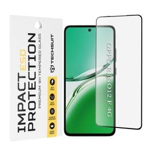 Folie pentru Oppo Reno12 F 4G / Reno12 F 5G / Reno12 FS 4G / Reno12 FS 5G - Techsuit ESD Glass - Black