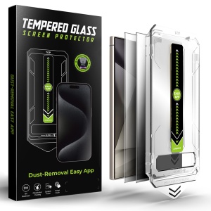 Folie pentru Samsung Galaxy S24 Ultra (set 2) - Techsuit TitanGlass CrystalHD [Fingerprint Unlock Compatible] - Privacy