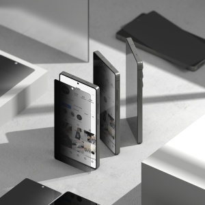Folie pentru Samsung Galaxy S25 (set 2) - Ringke Easy Slide Privacy Tempered Glass - Black - Img 4
