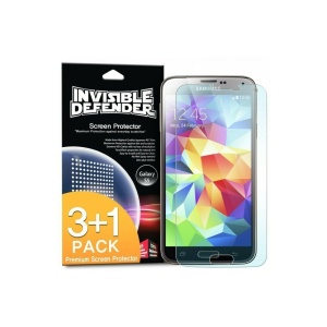 Folie protectie Samsung Galaxy S5 Ringke Invisible Screen Defender. Set 3 bucati, 2+1 GRATIS