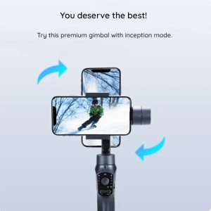 Gimbal pentru Telefon cu Inception Mode si Zoom Inteligent - Techsuit (F10 Pro) - Black - Img 7