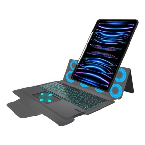 Husa cu Tastatura pentru iPad Pro 12.9 (2018/2020/2021/2022) / Air 13 (2024) - Techsuit KeyTab Pro - Black - Img 2