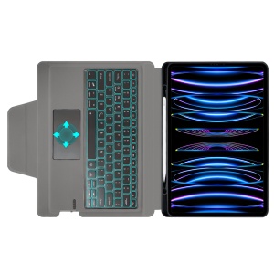 Husa cu Tastatura pentru iPad Pro 12.9 (2018/2020/2021/2022) / Air 13 (2024) - Techsuit KeyTab Pro - Black - Img 6