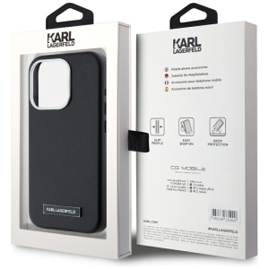 Husa iPhone 15 Pro - Karl Lagerfeld Leather MagSafe (KLHMP15LPGMSRPK) - FW Metal Plate - Img 7