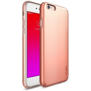 Husa iPhone 6s Plus Ringke SLIM ROSE GOLD+BONUS Ringke Invisible Defender Screen Protector