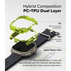 Husa pentru Apple Watch Ultra / Ultra 2 - Ringke Fusion Bumper - Black - Img 4