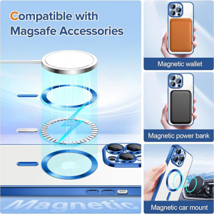 Husa pentru iPhone 12 Pro - Techsuit Luxury Crystal MagSafe - Deep Blue - Img 5