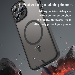 Husa pentru iPhone 13 Pro - Techsuit HaloFrost II MagSafe - Black - Img 4