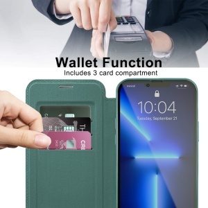 Husa pentru iPhone 13 Pro - Techsuit SmartMag Book Case - Green - Img 5