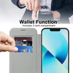 Husa pentru iPhone 13 - Techsuit SmartMag Book Case - Gray - Img 5