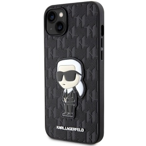 Husa pentru iPhone 14 Plus - Karl Lagerfeld Saffiano (KLHCP14MSAKHPKK) - Monogram Ikonik - Img 5