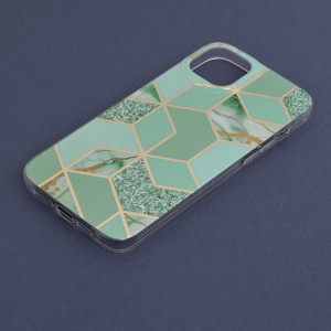 Husa pentru iPhone 14 Plus - Techsuit Marble Series - Green Hex - Img 5