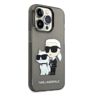 Husa pentru iPhone 14 Pro Max - Karl Lagerfeld Hardcase Glitter (KLHCP14XHNKCTGK) - Karl&Choupette - Img 5