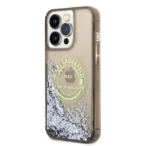 Husa pentru iPhone 14 Pro Max - Karl Lagerfeld Hardcase Liquid Glitter (KLHCP14XLCRSGRK) - RSG - Img 4