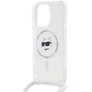 Husa pentru iPhone 14 Pro Max - Karl Lagerfeld IML MagSafe (KLHMP14XHCCHNT) - Transparent Choupette Head&Cord - Img 5