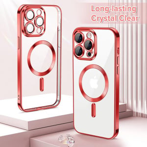 Husa pentru iPhone 14 Pro - Techsuit Luxury Crystal MagSafe - Red - Img 2