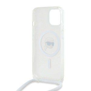 Husa pentru iPhone 15 - Karl Lagerfeld IML Crossbody MagSafe (KLHMP15SHCKHNT) - Karl Head - Img 5
