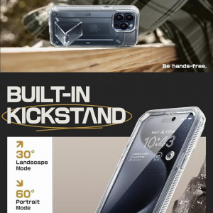 Husa pentru iPhone 15 Pro - Supcase Unicorn Beetle Pro - Clear - Img 5