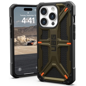 Husa pentru iPhone 15 Pro - UAG Monarch - Kevlar Element Green - Img 1