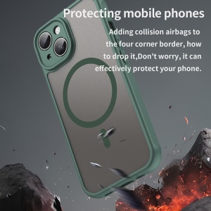 Husa pentru iPhone 15 - Techsuit HaloFrost II MagSafe - Green - Img 4