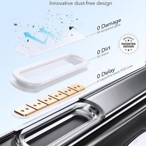 Husa pentru iPhone 16 Pro - ESR Classic Hybrid HaloLock Kickstand - Frosted Black - Img 2