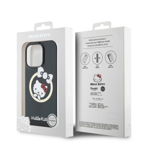 Husa pentru iPhone 16 Pro - Hello Kitty Hardcase IML Fun Bow MagSafe (HKHMP16LHFLBK) - Black - Img 7