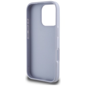 Husa pentru iPhone 16 Pro Max - Guess Leather Hot Stamp 4G Pattern Triangle Metal Logo (GUHCP16XPGP4STRU) - Light Purple - Img 4