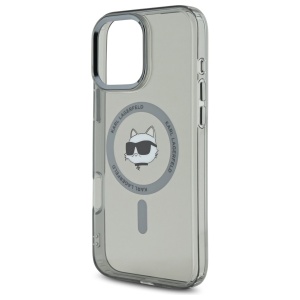 Husa pentru iPhone 16 Pro Max - Karl Lagerfeld IML MagSafe (KLHMP16XHLSCHK) - Metal Choupette`s Head - Img 2