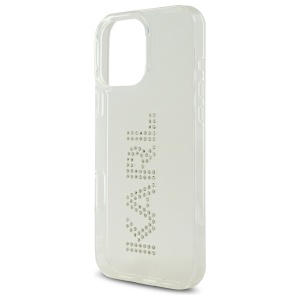 Husa pentru iPhone 16 Pro Max - Karl Lagerfeld IML Rhinestones (KLHCP16XHKLSTDCT) - Transparent Logo - Img 3