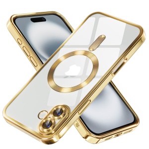 Husa pentru iPhone 16 - Techsuit Luxury Crystal MagSafe - Gold