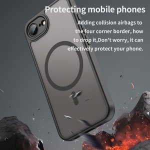 Husa pentru iPhone 16e - Techsuit HaloFrost II MagSafe - Black - Img 4