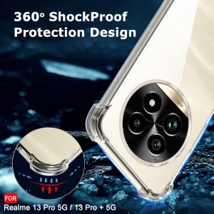 Husa pentru Realme 13 Pro / 13 Pro+ - Techsuit Shockproof Clear Silicone - Clear - Img 7