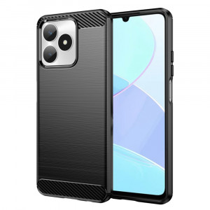 Husa pentru Realme C51 / Note 50 - Techsuit Carbon Silicone - Black - Img 1