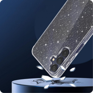 Husa pentru Samsung Galaxy A15 4G / A15 5G - Techsuit SparkleSkin Series - Clear - Img 5