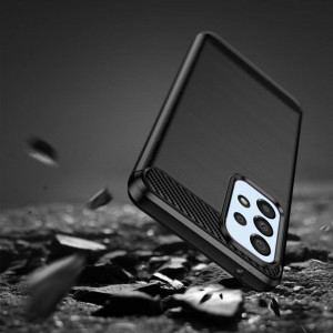 Husa pentru Samsung Galaxy A23 4G / A23 5G - Techsuit Carbon Silicone - Black - Img 3