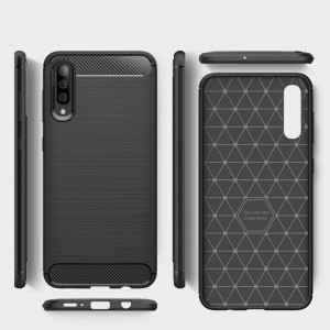 Husa pentru Samsung Galaxy A30s / A50 / A50s - Techsuit Carbon Silicone - Black - Img 7