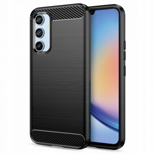 Husa pentru Samsung Galaxy A34 5G - Techsuit Carbon Silicone - Black - Img 1