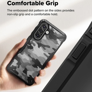 Husa pentru Samsung Galaxy A36 5G / A56 5G - Ringke Fusion X Design - Camo Black - Img 3