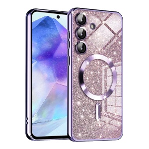Husa pentru Samsung Galaxy A55 5G - Techsuit Luxury Glitter MagSafe - Light Purple