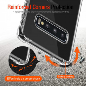 Husa pentru Samsung Galaxy S10 - Techsuit Shockproof Clear Silicone - Clear - Img 4