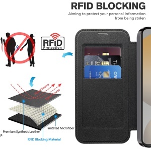 Husa pentru Samsung Galaxy S23 FE - Techsuit SmartMag Book Case - Black - Img 5