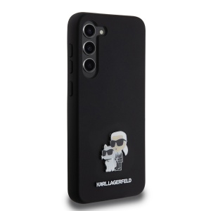 Husa pentru Samsung Galaxy S23 Plus - Karl Lagerfeld Silicone (KLHCS23MSMHKCNPK) - Karl&Choupette Metal Pin - Img 4