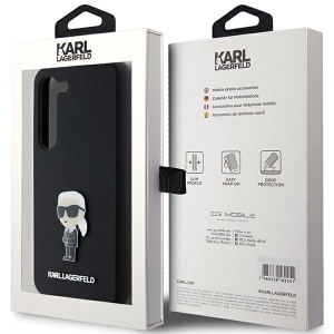 Husa pentru Samsung Galaxy S23 Plus - Karl Lagerfeld Silicone (KLHCS23MSMHKNPK) - Ikonik Metal Pin - Img 8