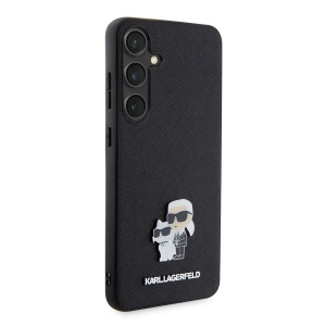 Husa pentru Samsung Galaxy S24 Plus - Karl Lagerfeld Saffiano (KLHCS24MPSAKCMPK) - Karl&Choupette Metal Pin - Img 5